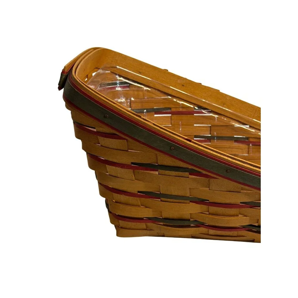 VTG Longaberger Dash Away Sleigh Basket Discontinued Piece 1990s Handmade Signed